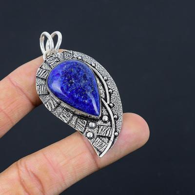 Prírodný lapis lazuli drahokamový šperk 925 mincového striebra prívesok pre ženy