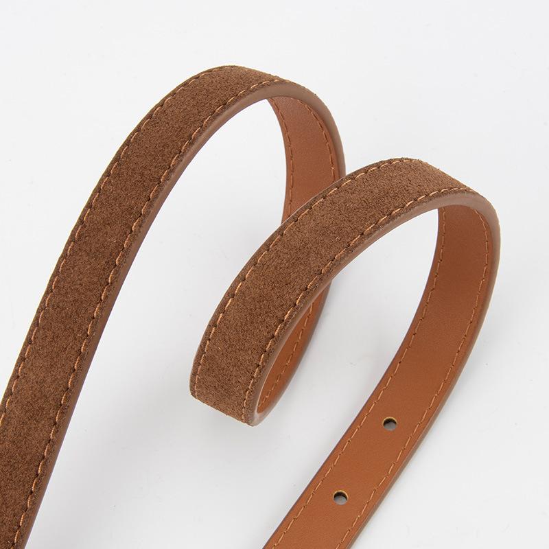 New Retro Frosted Belt for Women with Jeans Belt Decorative High-end Genuine Leather Belt