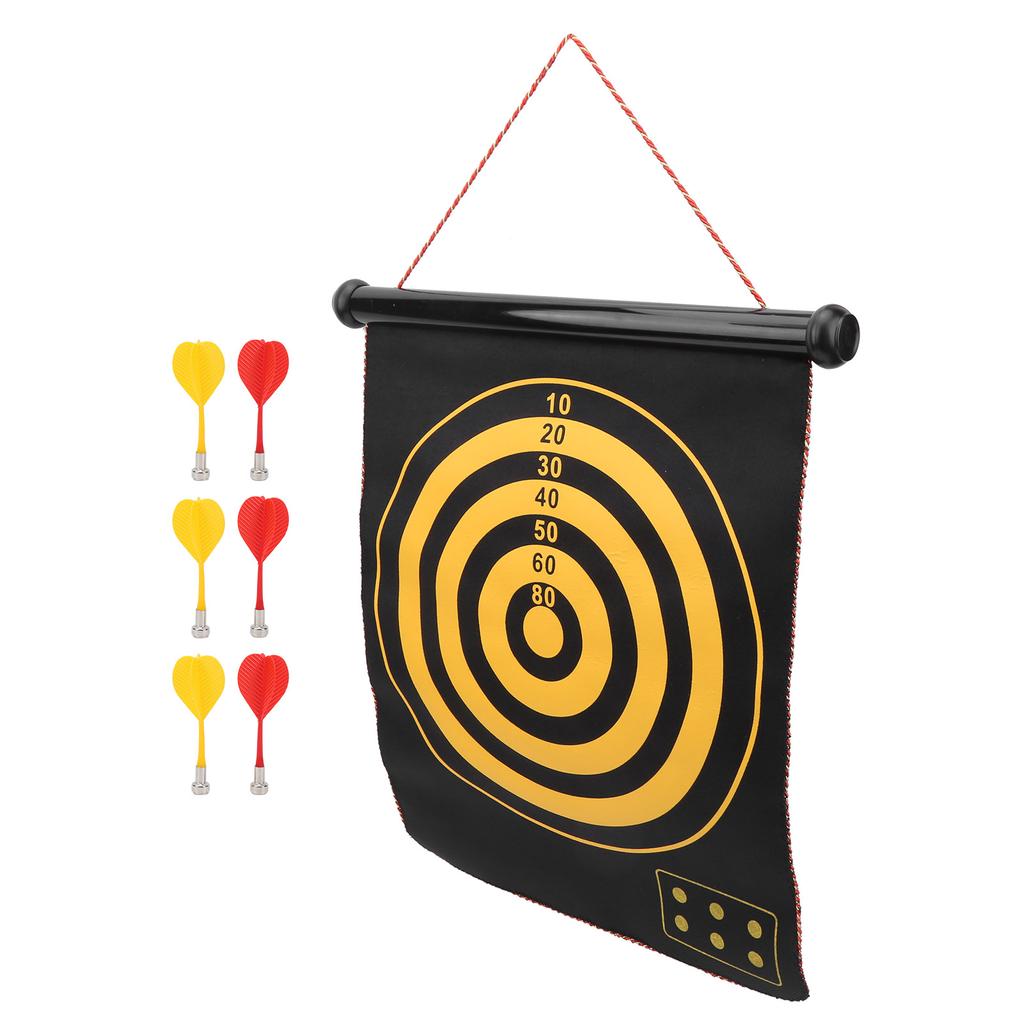 15in Magnetic Dart Board with 6 Dart Safety Magnet Doublesided Printing Dart Lint