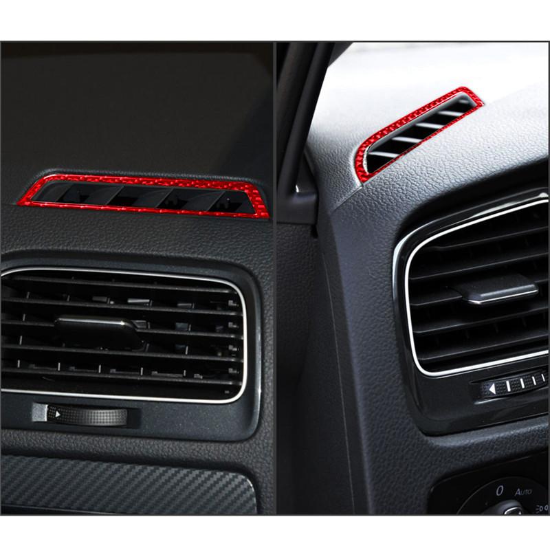 Red Car Interior Decoration Protection Carbon Fiber Sticker For Volkswagen VW Golf 7 GTI MK7 2014-2019 Auto Styling Accessories