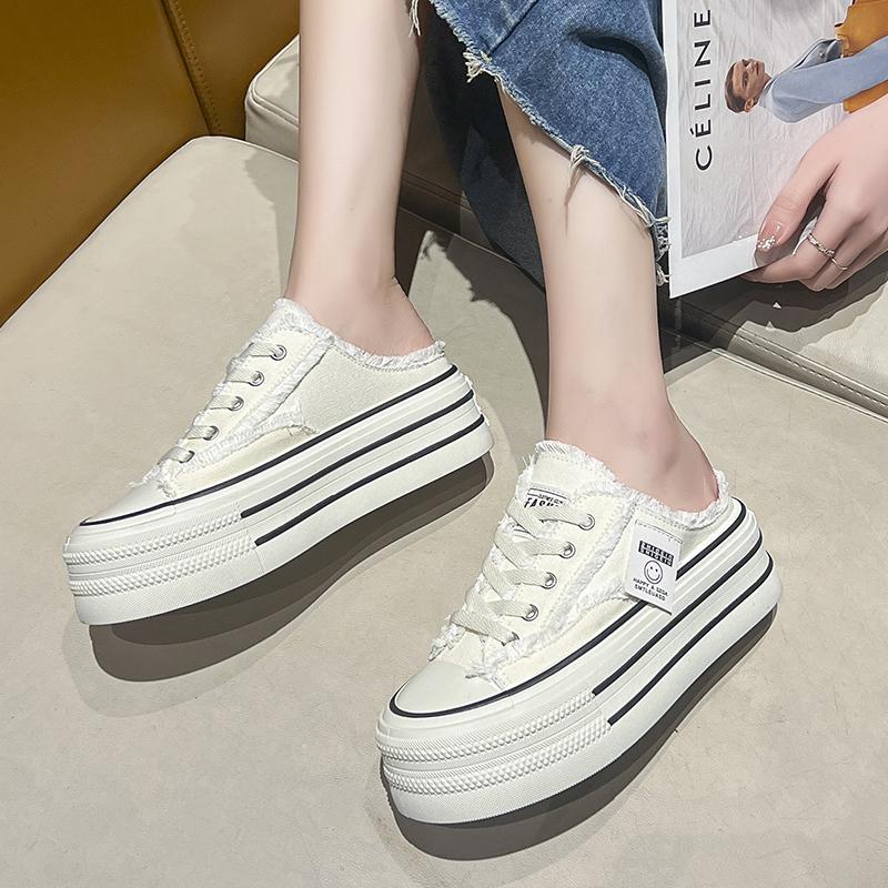 Summer 2024 Thick Slides Platform Women's Slippers and Ladies Sandals Height Shoes Mules Outside Waterproof Normal New Fashion