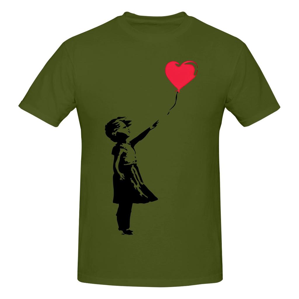 Funny Banksy Girl With Balloon Unisexs Printed TShirt Unisex T shirtShirt Male