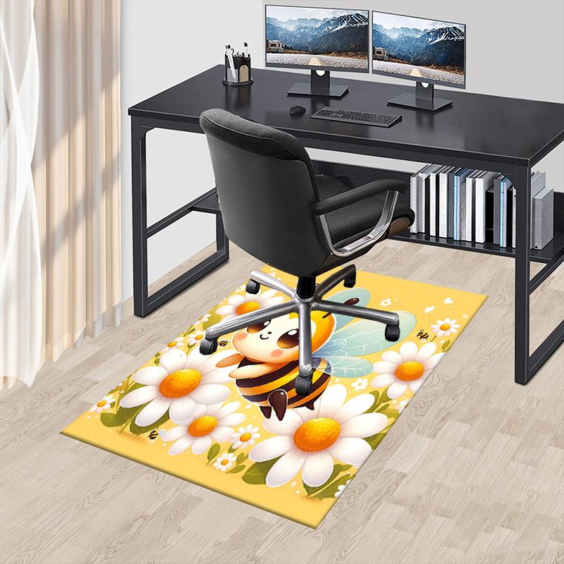 1PC Bee Flowers Extra Large Non Slip Floor carpet, Office, family, bedroom, Studio   Large Area Rug Indoor Rugs, , Vibrant Colors