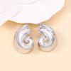 Vintage Vintage Medieval Beach Imitation Pearl A variety of unique conch shapes, beach vacation style stud earrings