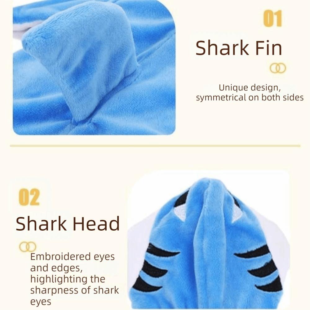 Ciepłe stroje zwierzęce do przebierania Polarowe ubranka do cosplayu dla psa Kostium do cosplayu rekina dla zwierzęcia Zimowe ubrania