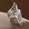 Bohemian-style ring set with artificial gemstones, made of copper, for ladies. Ideal for formal events or date occasions.