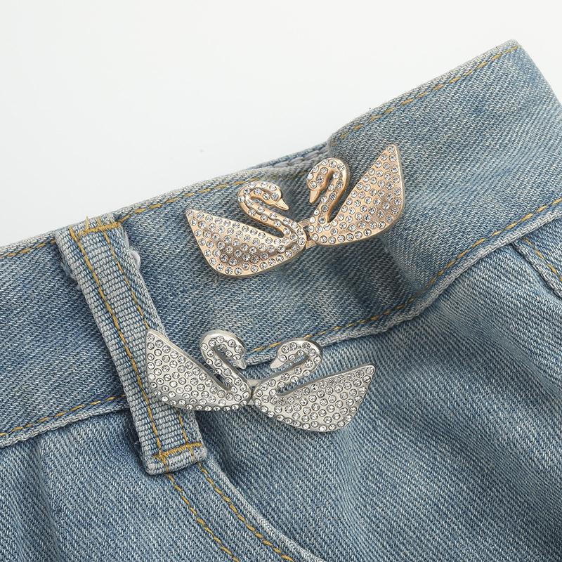 Adjustable Tightener Waist Buckle For Jeans No Sewing Required Butterfly Button Adjuster For Pants And Skirts Waist