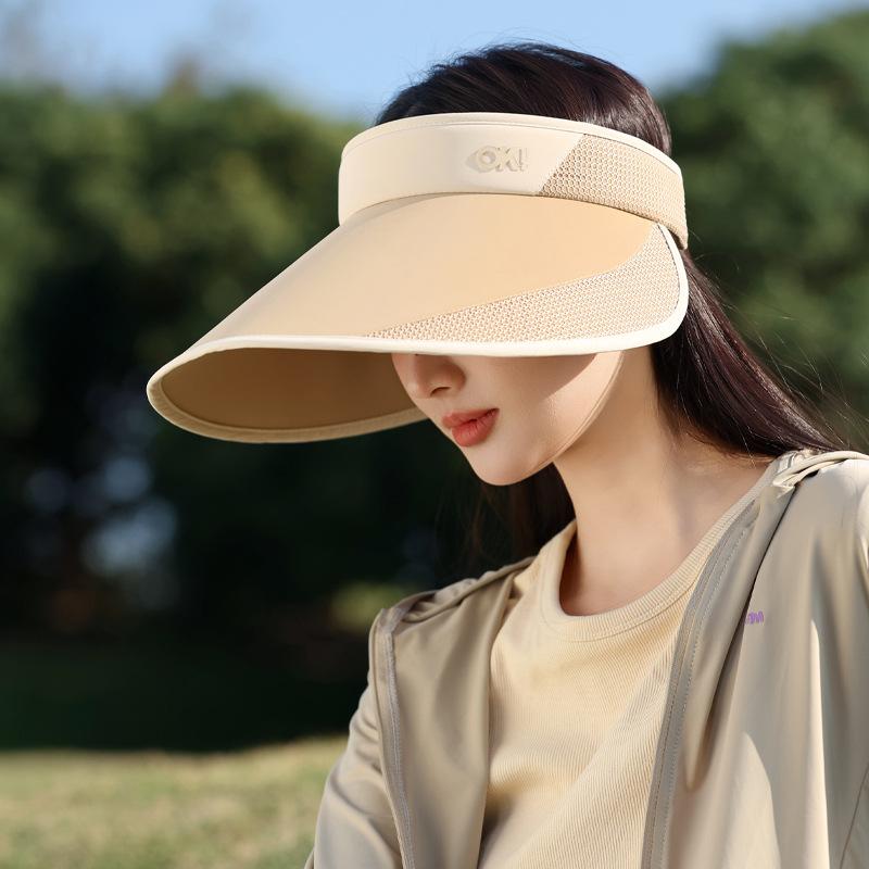 Summer new hat women's summer outdoor sports sunscreen hat empty top sun hat simple light luxury sun hat