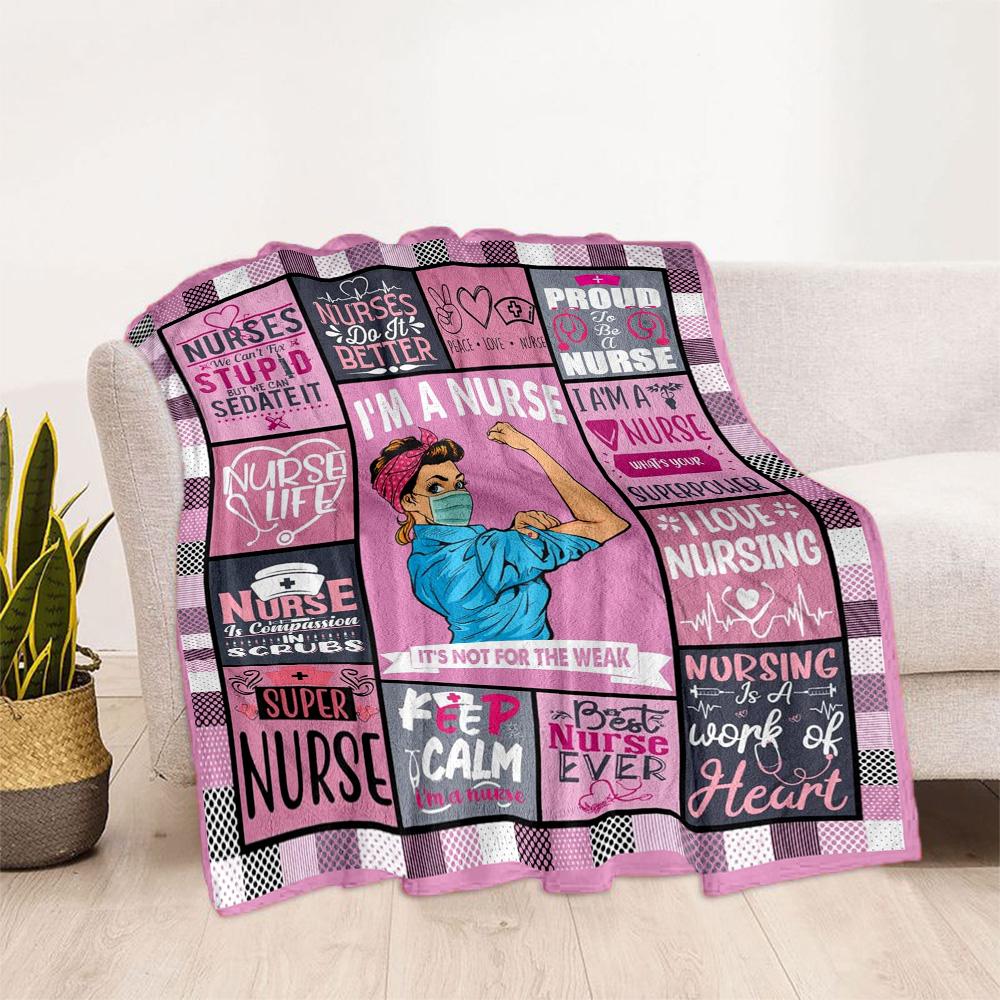 Nurse Appreciation Collage Blankets are suitable for living rooms,making them an ideal choice for outdoor travel and gifts.