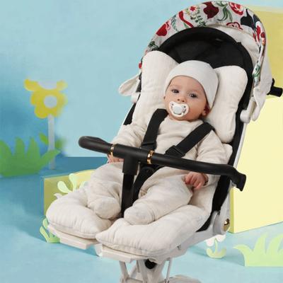 Bequemes Babykinderwagen-Baumwollkissen Verdicktes gestepptes Kinderwagensitzkissen Atmungsaktives doppelseitiges Baby-Sitzkissen