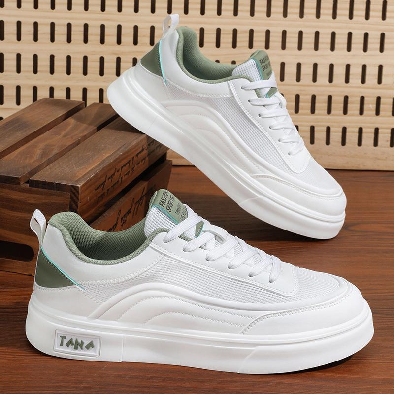 Spring new mesh shoes breathable thin high-end soft-soled casual board shoes