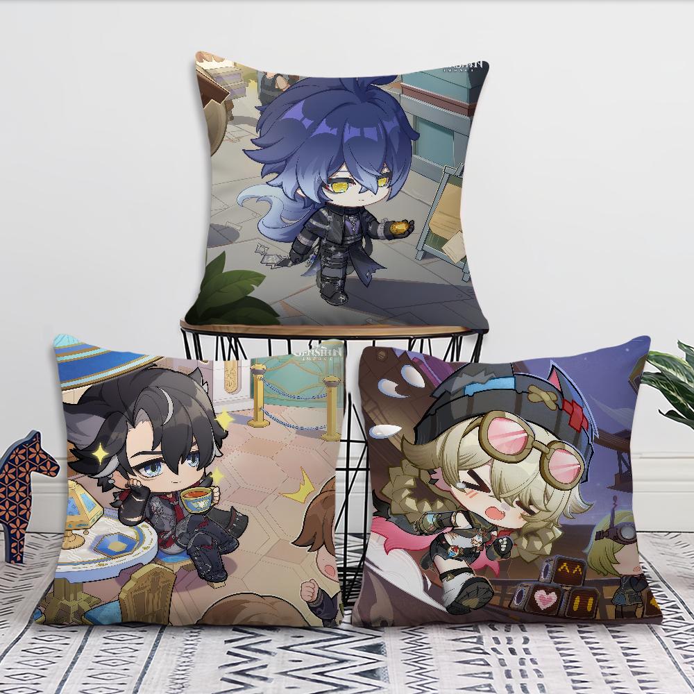 Game Genshin Impact boy cushion cover Pillow Cover Decoration Room Home Sofa living Office Car Nordic Simplicity