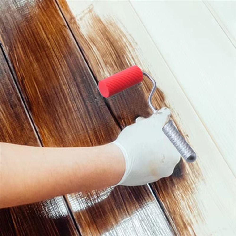 Mjuk Silikon Silikonfärgroller Aluminiumhandtag Lätt att Rengöra Målningsdekorationssats Ministorlek 1-7/8 Tum