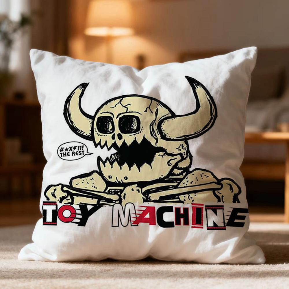 Fashion TToy Machineer Cushion Cover Soft Washable Pillow Case Multi-Scene for Couch Bed Travel Office Use