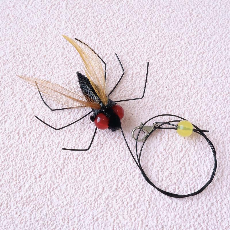 

1/5 шт. Имитация маленьких летающих насекомых, дразнилка для кошки, палочка с длинной веревкой, игрушка-насекомое для кошки, запасные аксессуары, товары для питомцев A1