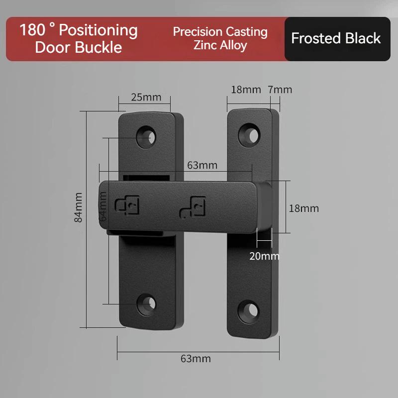 Door Lock 90/180 Degree Barn Door Latch Bolt Stainless Steel Hook Latch Window Cabinet Locks Right Angle Slid