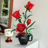 Flower Orchid Rose Daisy Coffee Cup Potted Building Blocks Bouquet MOC Bricks Toys DIY Home Desk Plant Decoration