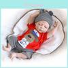 22" Full Body Silicone Reborn Sleeping Doll Soft Vinyl Lifelike Newborn Baby Boy Perfectly Crafted For Realistic Playtime Experience