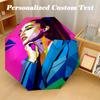 Portable Auto Folding Umbrella,Ariana Grande 8 Rib Waterproof Umbrella For Camping Commute