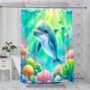 "Dreamy Dolphin Shower Curtain, Waterproof & Mildew-Resistant Bath Curtain with Ocean Art Design for Romantic Bathroom Decor"