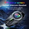 Q68-Max Helmet Bluetooth Headset with IP56 Waterproof, TFT Display, 16H Battery Life, 500m Intercom for Motorcycle Riders