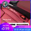 Para Alfa Romeo 2 piezas Tira de relleno de espacio para asiento de coche Almohadillas suaves Espaciador de estilo de coche de cuero para Alfa Romeo Giulietta Mito 159 Giulia Stel