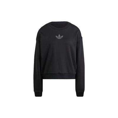 Originals Embellished Logo Crewneck Sweatshirt Women Tops Black IT9662