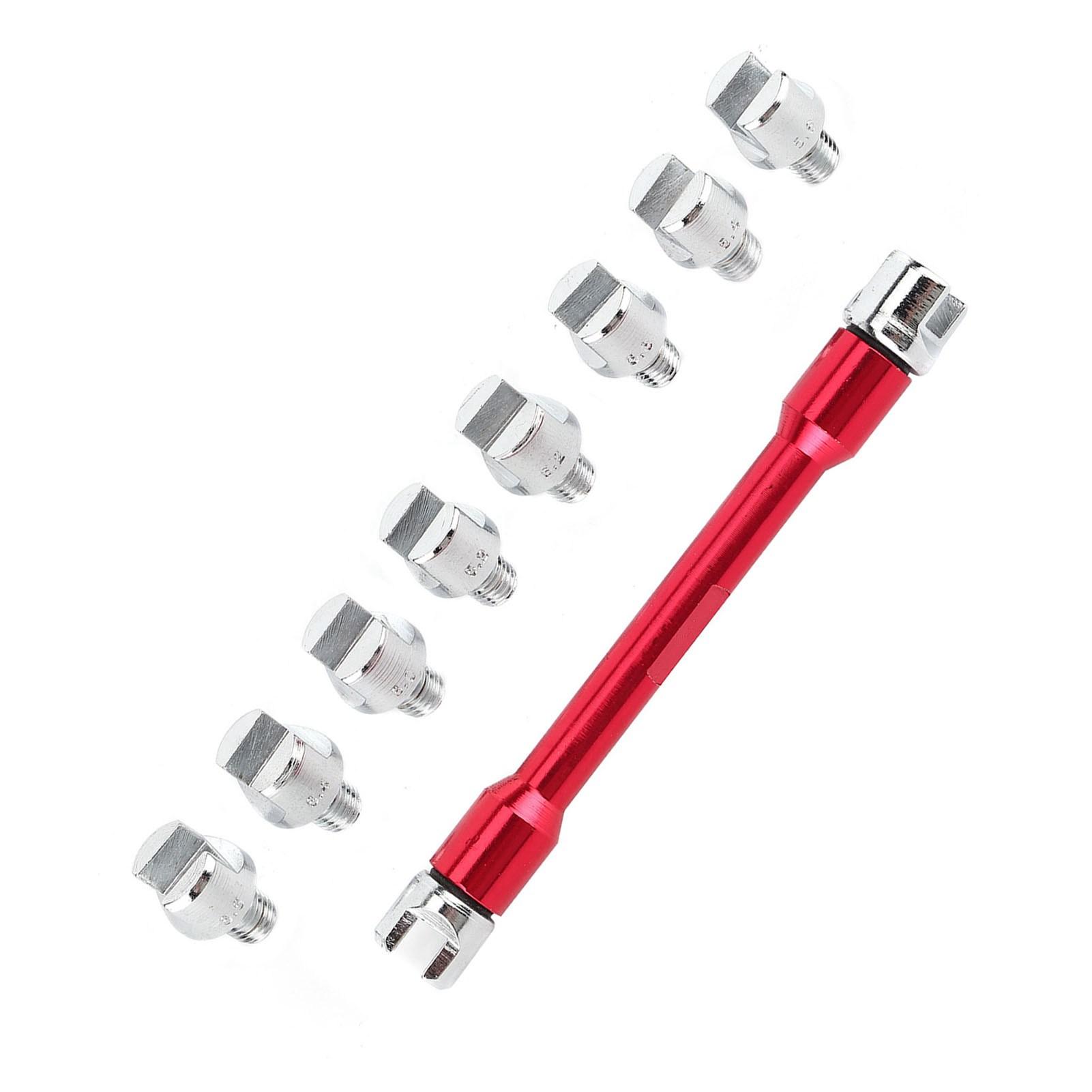 

Набор гаечных ключей для спиц мотоцикла с ЧПУ .0‑6.8 Длина 93 мм/3.7 дюйма для большинства мотоциклов Red