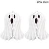 2 Stück Halloween Hängende Waben Weißer Geist 3D Papierlaterne Ornament für Halloween Party Haus Innen Außen Hof Dekoration