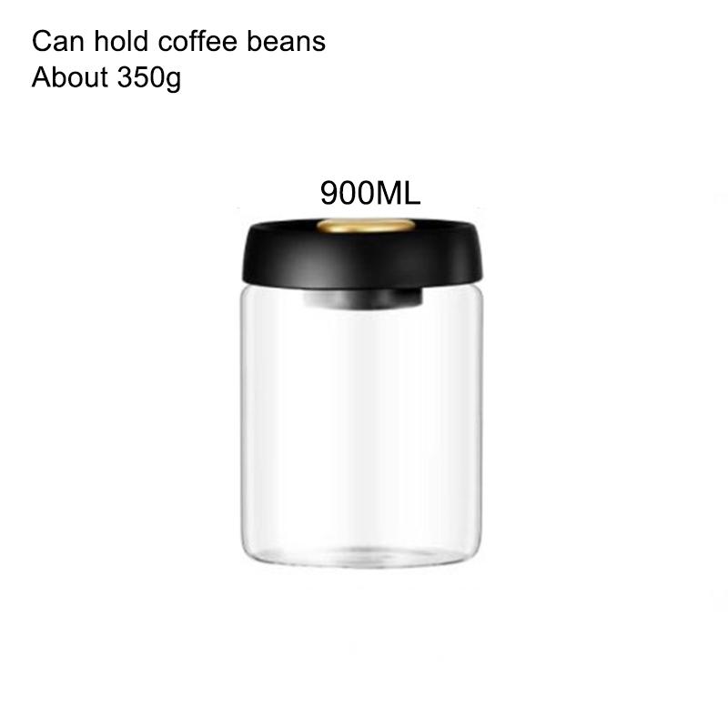 Vacuum Sealed Jug Coffee Beans Glass Airtight Canister Food Grains Candy Keep Fresh Storage Jar Kitchen Accessories