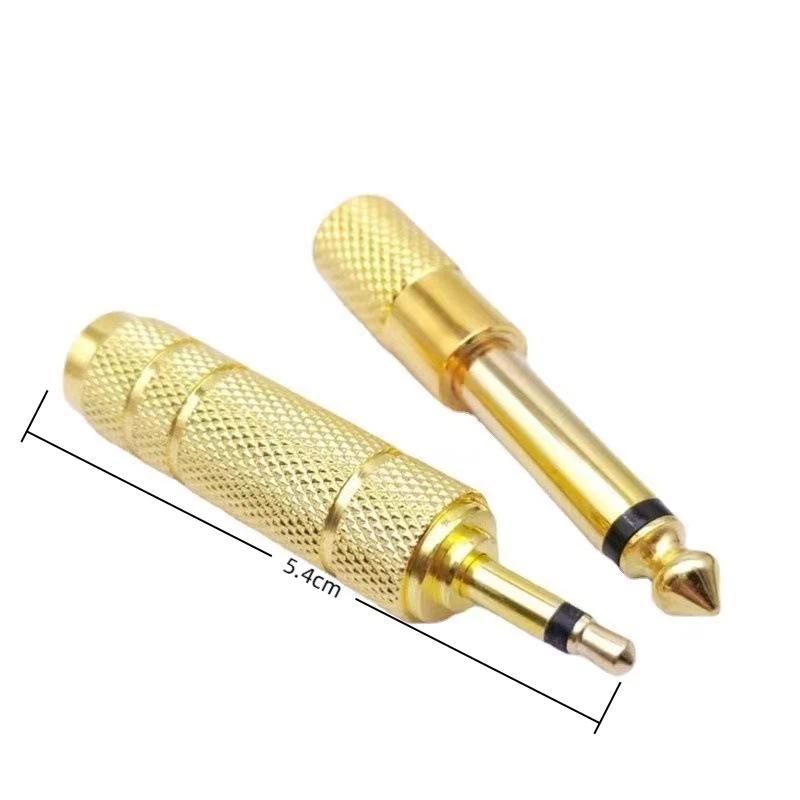 1/2Set 6,5 mm auf 3,5 mm und 3,5 mm auf 6,5 mm Audio-Adapter-Set 1/4 Zoll auf 1/8 Zoll und 1/8 Zoll auf 1/4 Zoll Geeignet für Kopfhörer