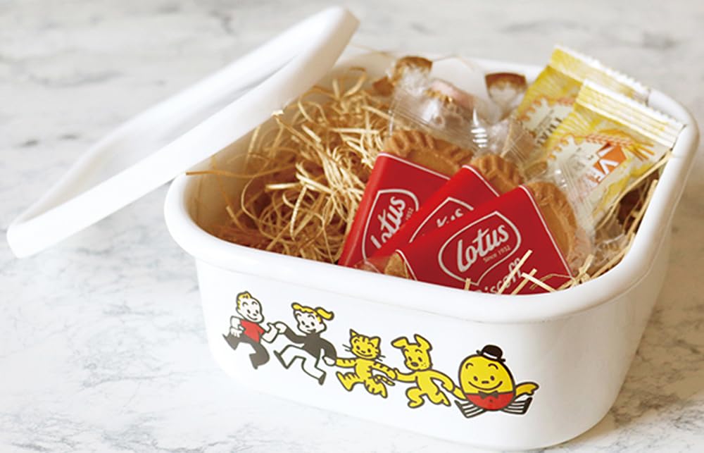 Toyo Horo OSAMU GOODS Enamel Square Stocker White Size: Body: Approx. W16 D16 H6.2 / Package: Approx. W17 D16.5 H7 OG-05