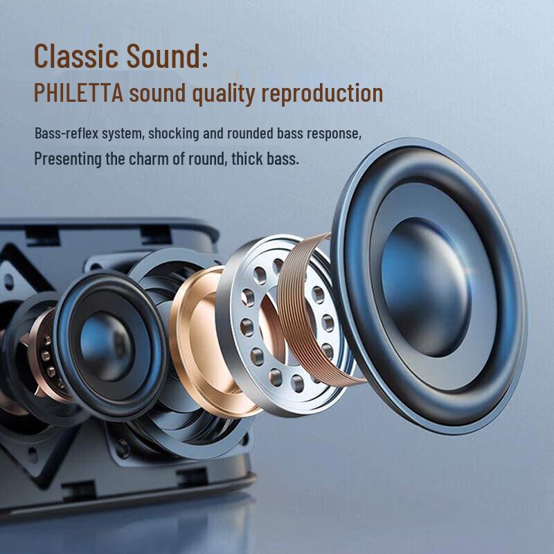 Philips TAVS510 Retro Smart Bluetooth Speaker CN Plug (adapter Included)