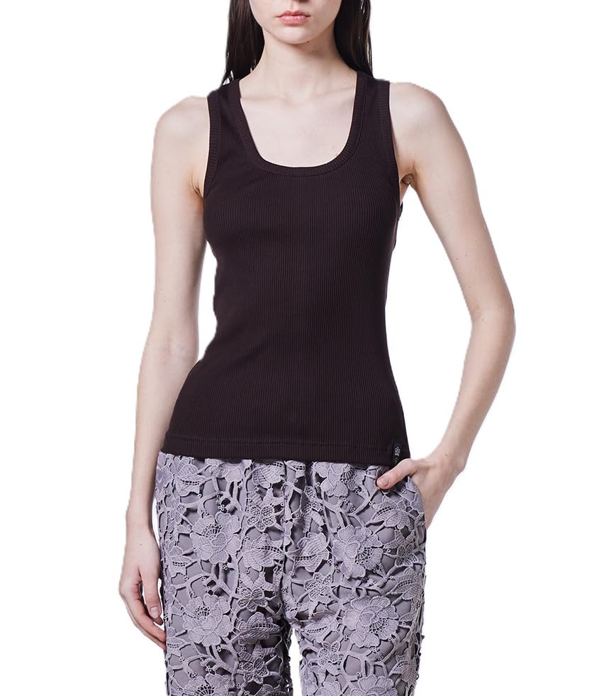 

Double Standard Clothing Lensil Terry Tank Sov. Top, Women s, Brown, 0308-000-252