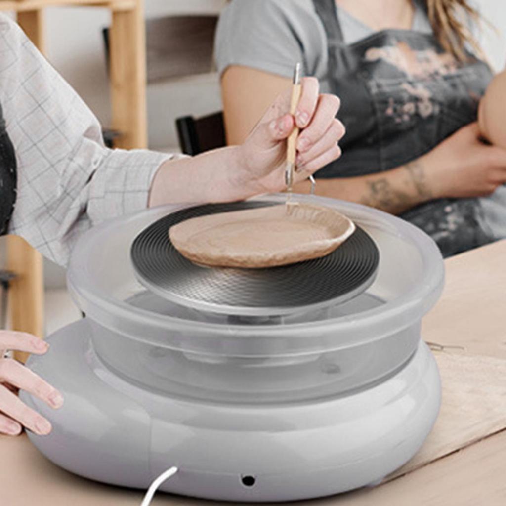 Sada mini hrnčířského kruhu, kompaktní, elektrická hlína pro začátečníky, děti a dospělé, šedá