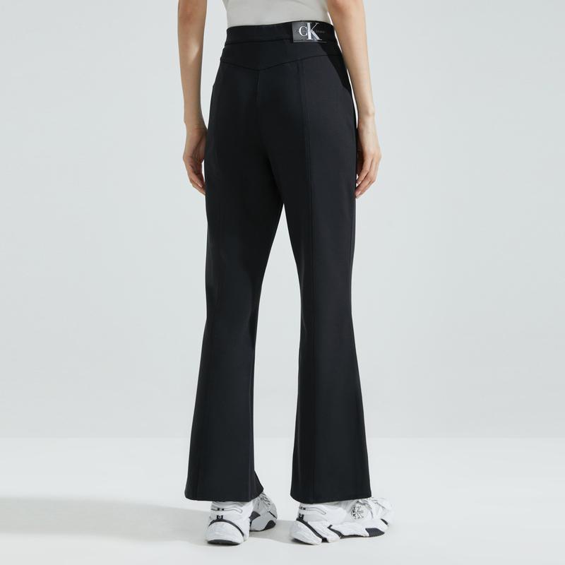 Calvin Klein Fashion Slit Flared Pants Women Bottoms Space-Black J221918