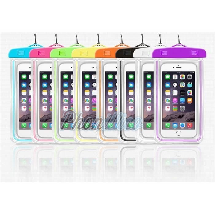 Sac Waterproof - PHONILLICO - pour Huawei - Souple - Étanche - Blanc