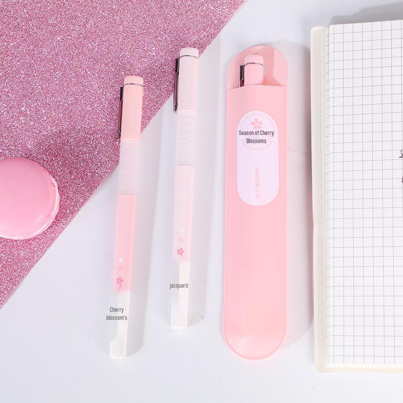 Korean Cherry Blossom Cute Neutral Black Pen 0.5mm for Students