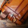NZPJ Vintage Genuine Natural Cowhide Leather Men's Backpack Casual Business Laptop Bag Trendy School Travel Bag