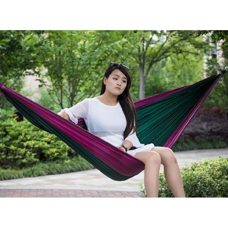 Tewango Tragbare Hängematte für 1–2 Personen, Outdoor, Camping, Hängehängematte, Schaukelbett, Nylon