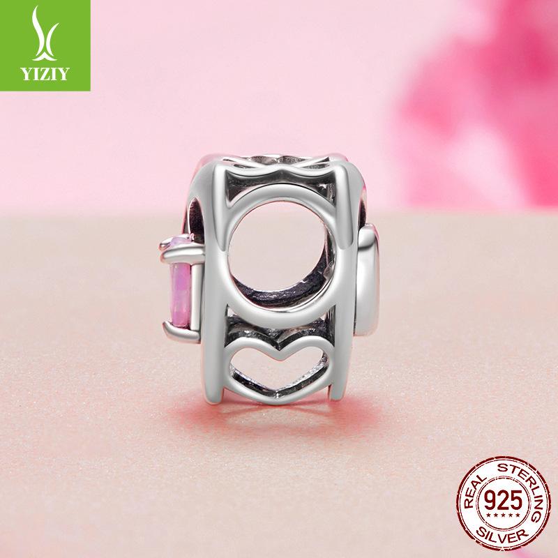Eternal Heart Beaded S925 Silver Valentine'S Day Beads Fashion Versatile Diy Bracelet Accessories