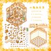 Cartoon Landscape Sticker Bear Bakery Miniature World 3D Hut Unzip DIY Scene Manual Post