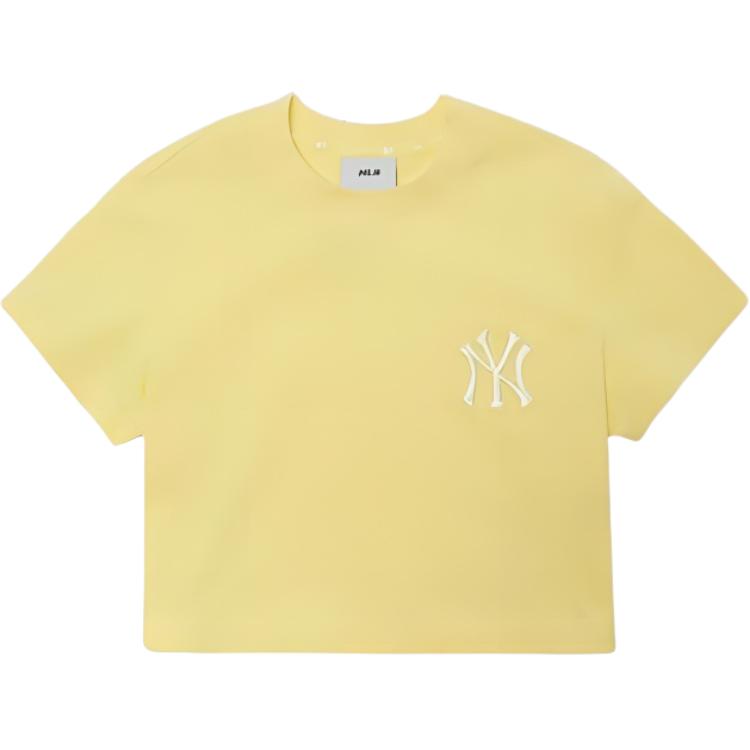 New MLB Crop Tops Women's Yellow 3FTS11023-50YEL