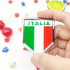 Overdecor Italy Flag Decal Stickers Car Emblem Italian Car Accessories Decorations Chrome Shield Flag Sticker Decals for Cars Truck Vehicles, 2 Pack