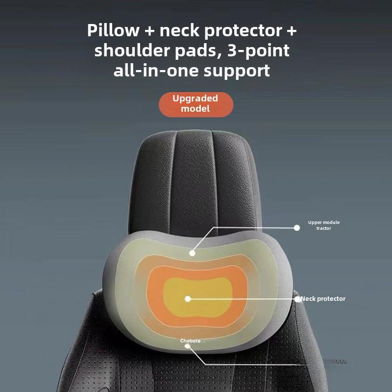 Memory Foam Car Headrest Pillow for Neck and Waist Support