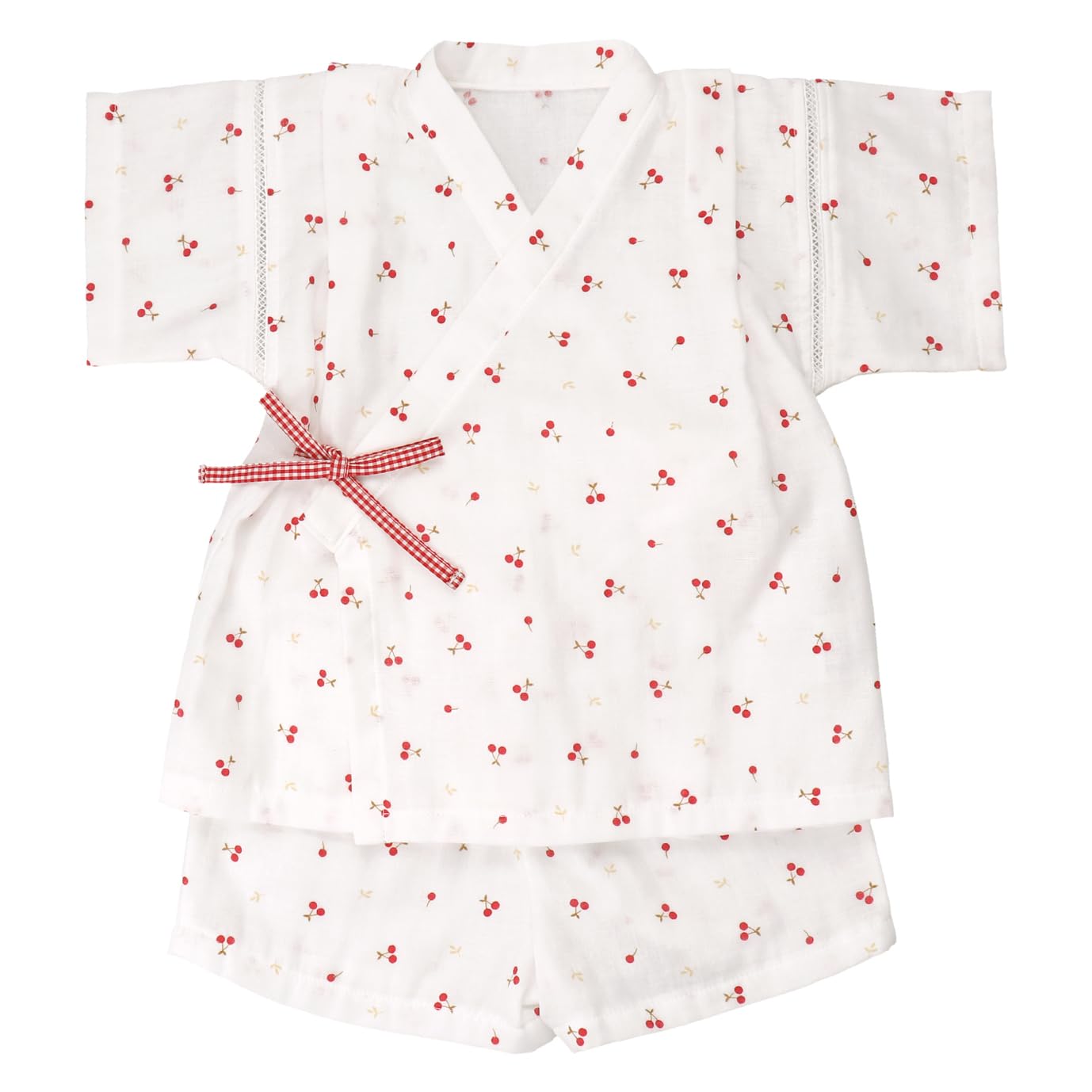 

Akachan no Shiro Jinbei (Cherry) Sizes 80-90, Made in Japan