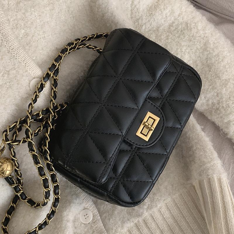 Versatile Trend Wind Crossbody Bag Women's Fashion Rhombus Chain Niche Sense One Shoulder Crossbody Small Square Bag