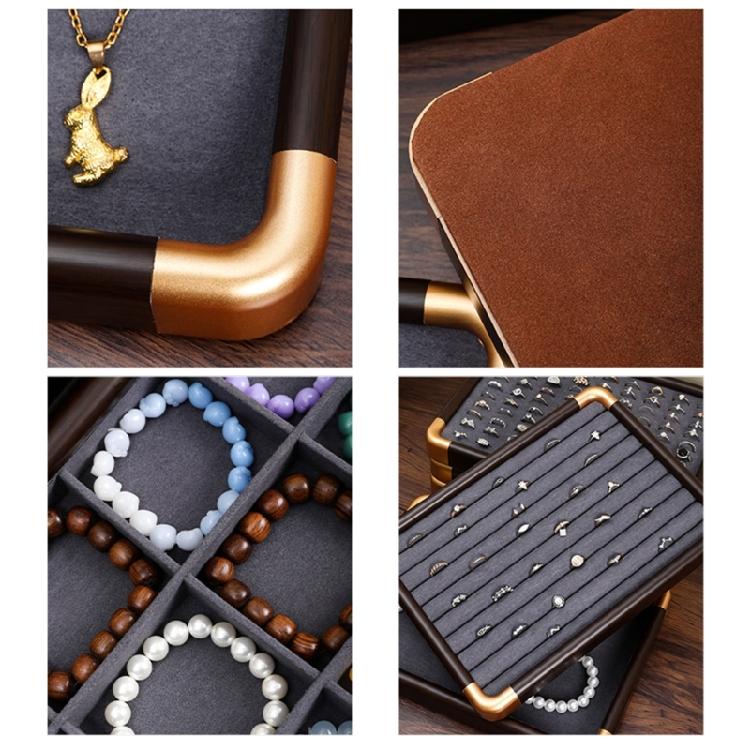 Jewelry Display Tray with Protective Velvets Lining Jewellery Holder Accessory Presentation Stand for Home or Shop Use