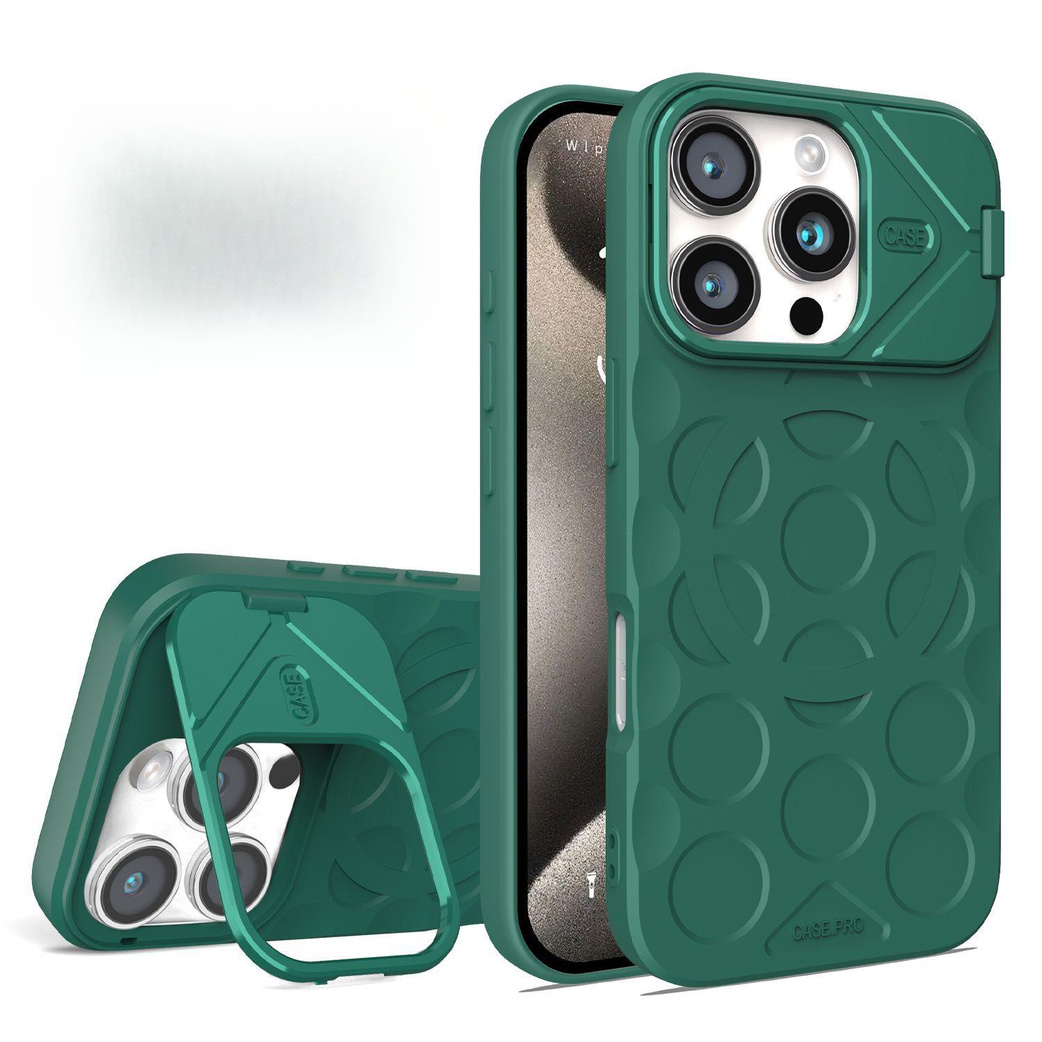 

Applicable To IPhone16promax Mobile Phone Case Lens Bracket Apple 15 Ring Magnetic Suction Case Full-inclusive Protective Case Soft Apple 16Plus