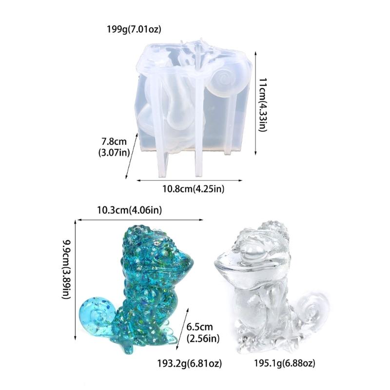 Epoxy Resin Mold 3D Lizards Clay Silicone Molds DIY for Handmade Jewelry and Desserts Candy Soap Making